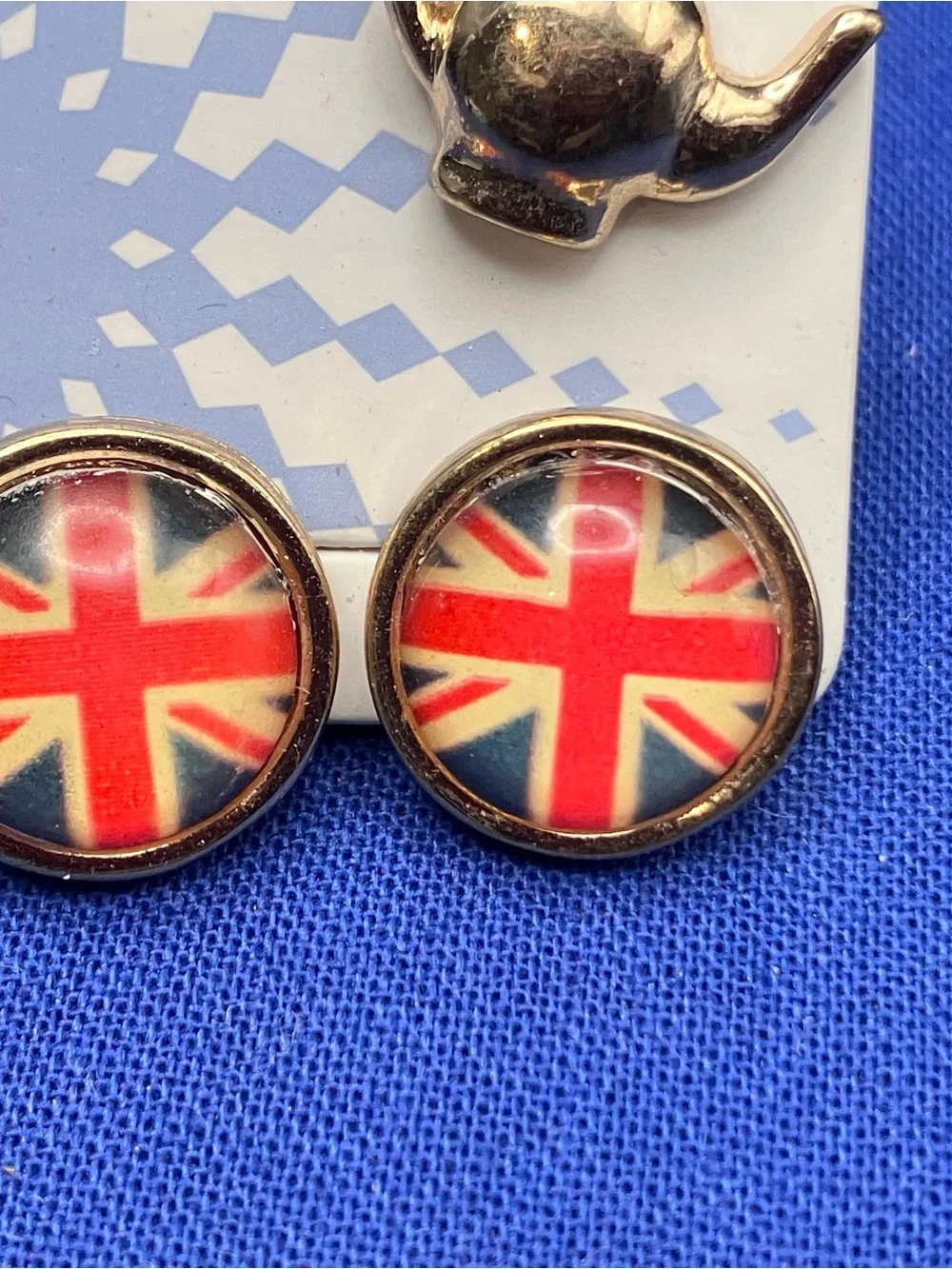 London Red Bus & Union Jack Kids Earring Set